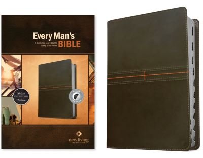 Cover for Tyndale House Publishers · Every Man's Bible NLT (Leatherlike, East-West Grey, Indexed) (Leather Book) (2022)
