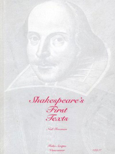 Cover for Neil Freeman · Shakespeare's First Texts (Paperback Book) [2nd edition] (1999)