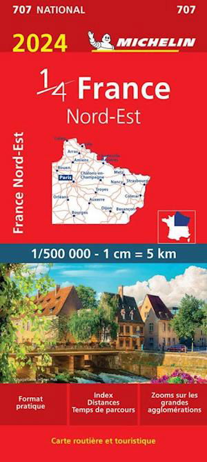 Northeastern France 2024 - Michelin National Map 707: Map - Michelin - Livros - Michelin Editions des Voyages - 9782067261358 - 18 de janeiro de 2024