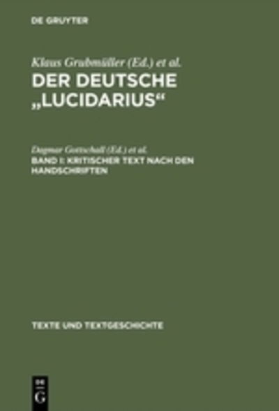 Cover for Der deutsche &quot;Lucidarius&quot; (Book) (1994)