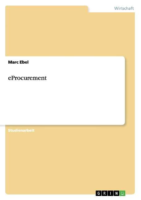 Cover for Ebel · Eprocurement (Book) [German edition] (2010)