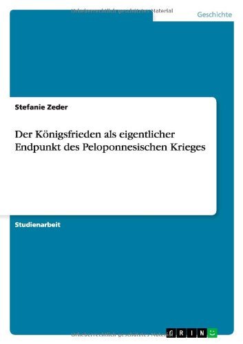 Cover for Zeder · Der Königsfrieden als eigentliche (Book) [German edition] (2013)