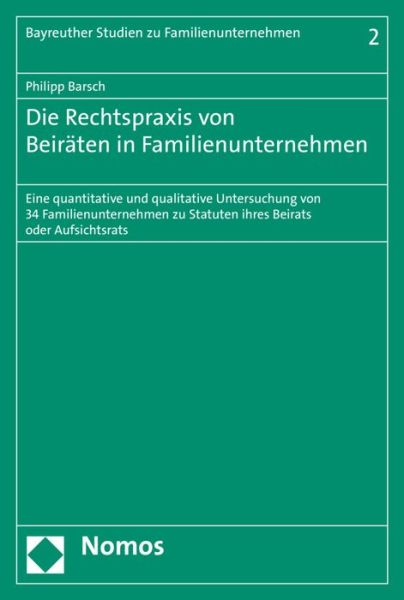 Cover for Barsch · Die Rechtspraxis von Beiräten in (Book) (2017)