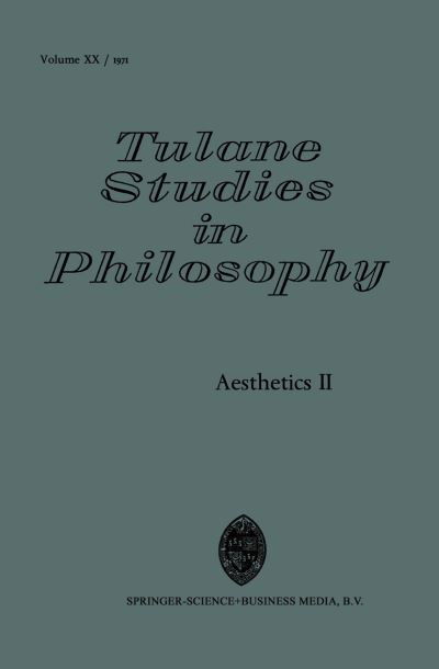 Alan B. Brinkley · Aesthetics II - Tulane Studies in Philosophy (Pocketbok) [1971 edition] (1971)
