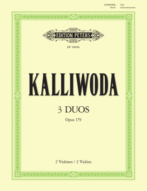 Cover for 3 DUOS Op. 179 (Sheet music) (2001)