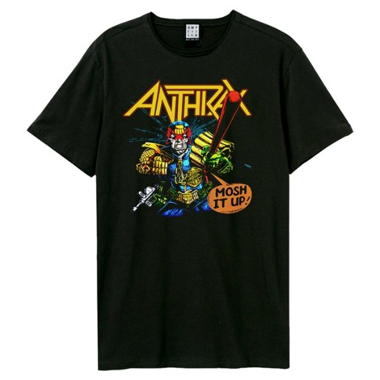 Anthrax I Am The Law Amplified Vintage Black Medium T Shirt - Anthrax - Produtos - AMPLIFIED - 5054488807359 - 