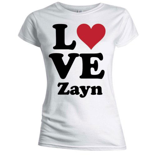 One Direction Ladies T-Shirt: Love Zayn (Skinny Fit) - One Direction - Mercancía - Global - Apparel - 5055295350359 - 