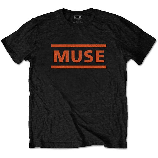 Muse Unisex T-Shirt: Orange Logo - Muse - Merchandise -  - 5056368651359 - 