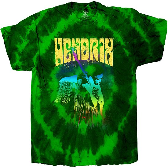 Cover for The Jimi Hendrix Experience · Jimi Hendrix Unisex T-Shirt: Hear The Vibe (Wash Collection) (T-shirt) [size S] [Green - Unisex edition]