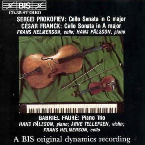 Trio Op 120 / Cello Sonata Op 119 / Cello Sonata - Faure / Prokofiev / Franck - Música - Bis - 7318590000359 - 1 de febrero de 1994