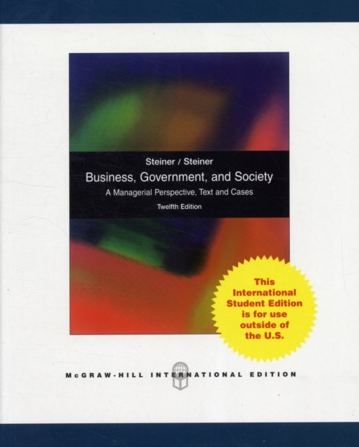 Cover for Steiner · Business, Government and Socie (Paperback Bog) (2008)