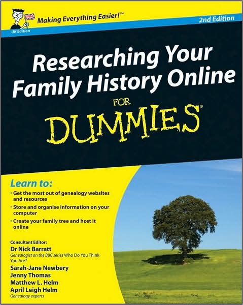 Researching Your Family History Online For Dummies - Barratt, Nick (Sticks Research Agency) - Libros - John Wiley & Sons Inc - 9780470745359 - 11 de septiembre de 2009
