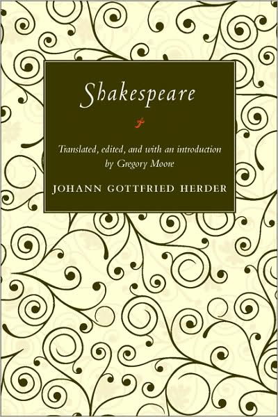 Shakespeare - Johann Gottfried Herder - Books - Princeton University Press - 9780691135359 - March 10, 2008