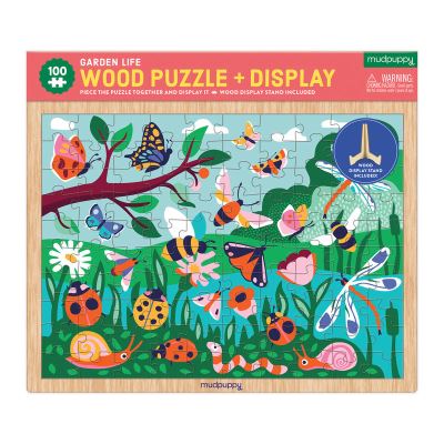 Cover for Mudpuppy · Garden Life 100 Piece Wood Puzzle + Display (GAME) (2023)