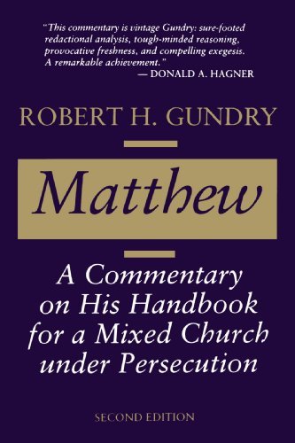 Cover for Robert Horton Gundry · Matthew: A Commentary on His Handbook for a Mixed Church Under Persecution (Taschenbuch) [2 Revised edition] (1994)