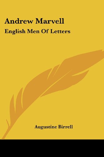 Cover for Augustine Birrell · Andrew Marvell: English men of Letters (Paperback Book) (2007)