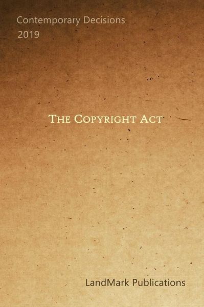 Cover for Landmark Publications · The Copyright ACT (Paperback Book) (2019)