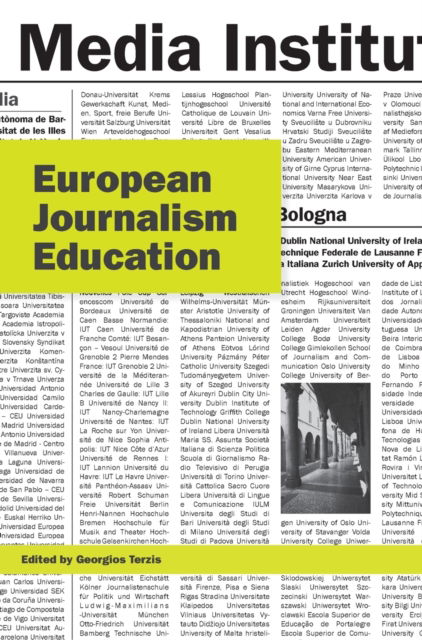 Cover for European Journalism Education (Hardcover Book) (2010)