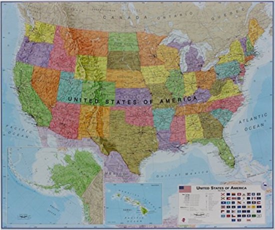 Cover for USA political laminated (Landkarten) (2021)