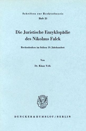 Cover for Volk · Die Juristische Enzyklopädie des N (Book) (1970)