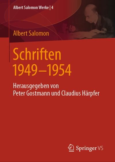 Cover for Albert Salomon · Schriften 1948 - 1954 - Band 4 (Bog) (2022)
