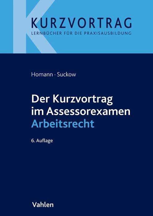 Cover for Homann · Der Kurzvortrag im Assessorexame (Bok)