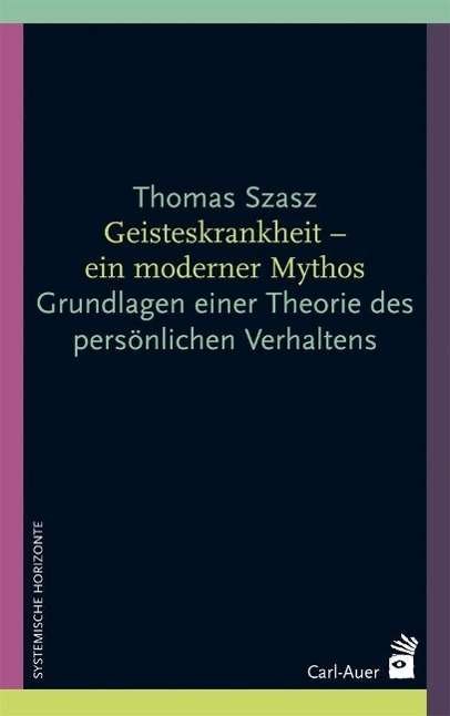 Cover for Szasz · Geisteskrankheit - ein moderner M (Book)