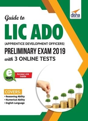Cover for Disha Experts · Guide to LIC ADO (Apprentice Development Officers) Preliminary Exam 2019 with 3 Online Tests (Paperback Book) (2019)