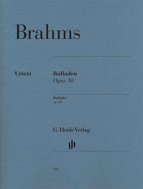 Balladen op.10,Kl.HN935 - J. Brahms - Livres - SCHOTT & CO - 9790201809359 - 6 avril 2018