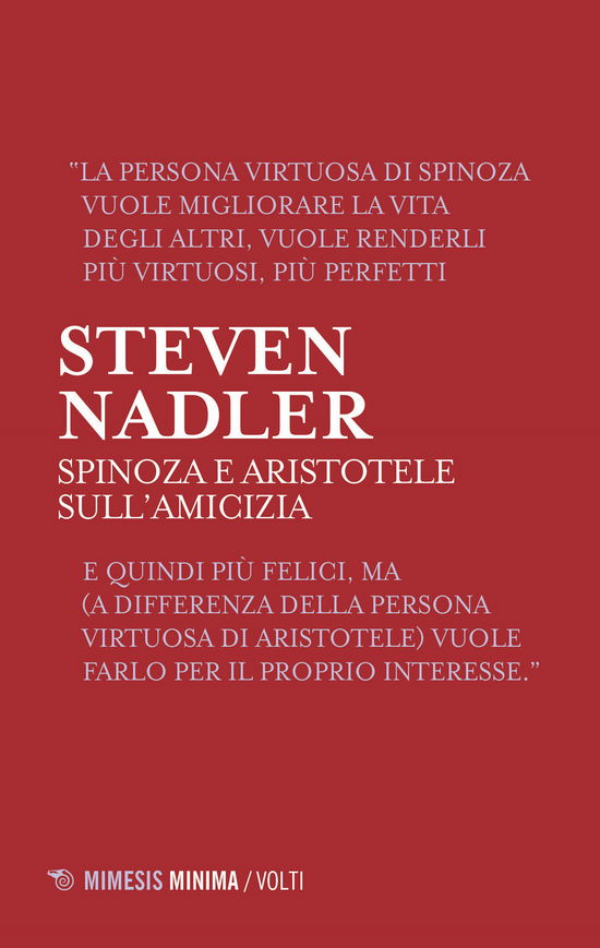 Cover for Steven Nadler · Spinoza E Aristotele. Sull'amicizia (Book)