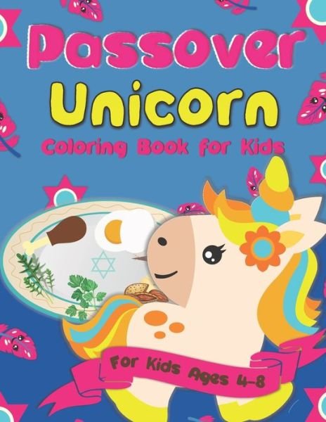 Cover for Pink Crayon Coloring · Passover Unicorn Coloring Book for Kids (Paperback Bog) (2020)