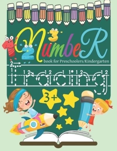 Cover for I Love Math · Number Tracing Book for Preschoolers and Kindergarten: Number tracing books for kids ages 3-5, Practice For Kids, Number Writing Practice (Paperback Bog) (2021)