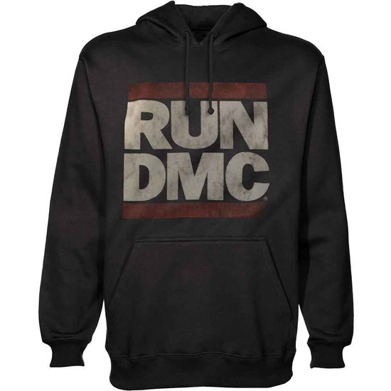 Cover for Run DMC · Run DMC Unisex Pullover Hoodie: Logo (Black) (Hoodie)