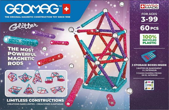 Geomag: Glitter Recycled Panels 60 Pcs - Geomag - Merchandise - Geomag - 0871772005360 - 