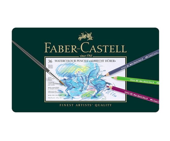 Albrecht Durer 36 Watercolor Pencil Set Tin And Sketch Pad Bundle - Faber - Koopwaar - Faber-Castell - 4005401175360 - 