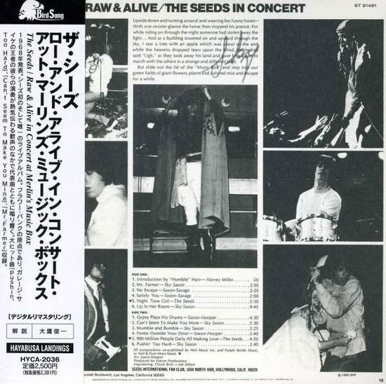 Cover for Seeds · Raw &amp; Alive in Concert at Merlin's Music Box (CD) [Japan Import edition] (2011)