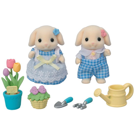 Cover for Sylvanian Families · Flower Garden Set - Flora Rabbit Brother &amp; Sister (5736) (Toys)