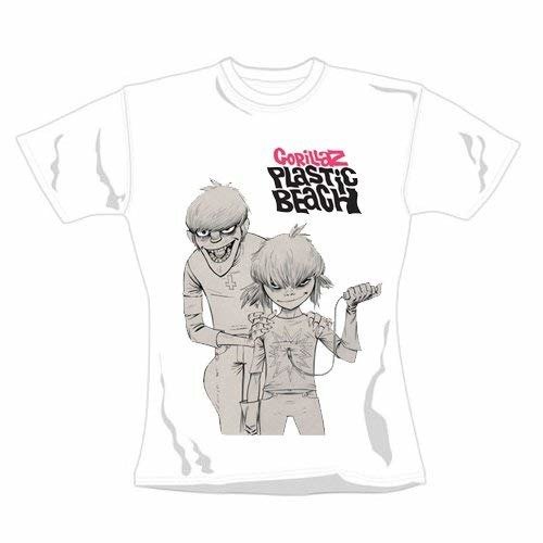 Cover for Gorillaz · Bang White (T-shirt) [size L] (2013)