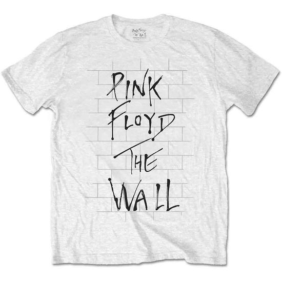 Cover for Pink Floyd · Pink Floyd Unisex T-Shirt: The Wall &amp; Logo (T-shirt) [size M] [White - Unisex edition]