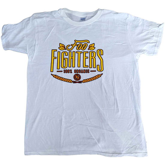 Cover for Foo Fighters · Foo Fighters Unisex T-Shirt: 100% Organic Version 1 (White) (Ex-Tour) (T-shirt) [size XXL] (2023)