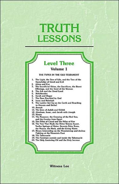 Cover for Witness Lee · Truth Lessons: Level 3, Volume 1 (Paperback Book) (2002)