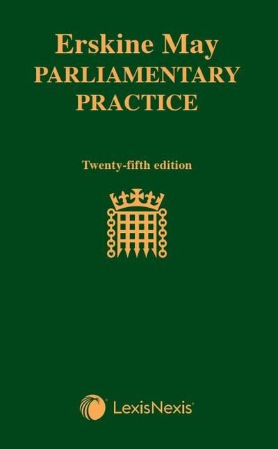 Cover for Erskine May: Parliamentary Practice (Hardcover Book) (2019)