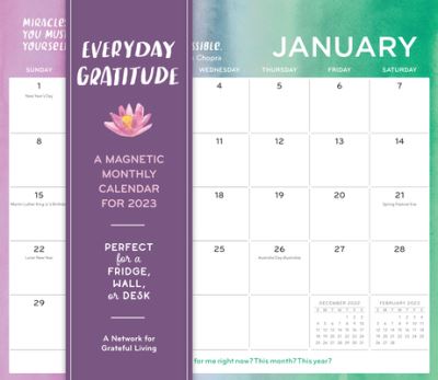 Cover for Workman Calendars · Everyday Gratitude: A Magnetic Monthly Wall Calendar 2023: Perfect for a Fridge, Wall or Desk (Calendar) (2022)