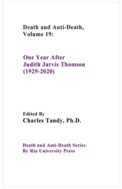 Cover for Charles Tandy · Death And Anti-Death, Volume 19 (Paperback Book) (2021)