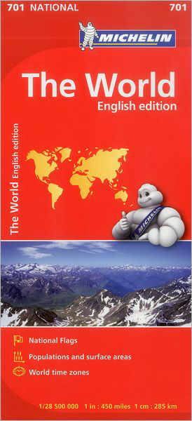 The World - Michelin National Map 701: Map - Michelin - Books - Michelin Editions des Voyages - 9782067170360 - September 30, 2019