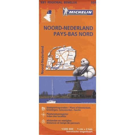 Netherlands North - Michelin Regional Map 531 - Michelin - Bøger - Michelin Editions des Voyages - 9782067183360 - 25. maj 2023