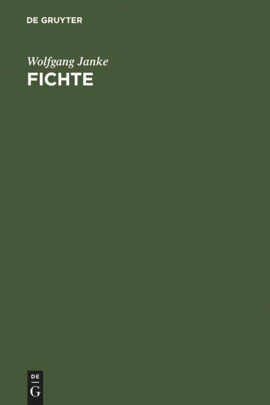 Cover for Janke · Fichte (Book) (1970)