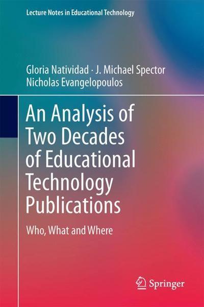 Cover for Natividad · An Analysis of Two Decades of Educational Technology Publications (Book) [1st ed. 2018 edition] (2018)