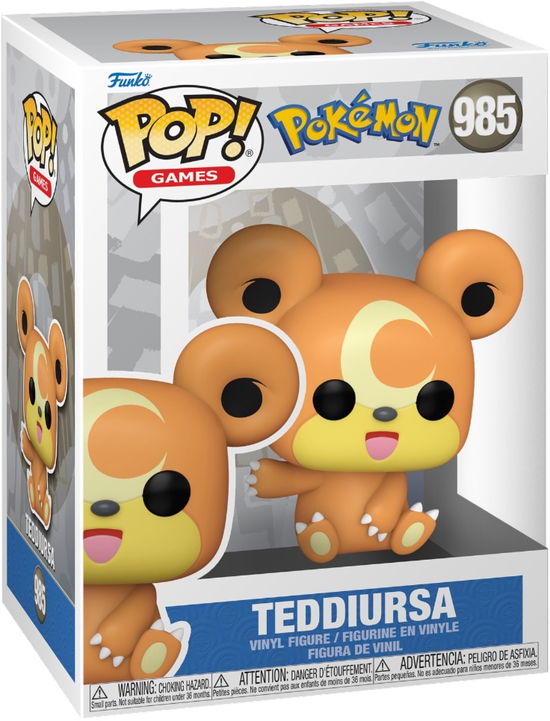 Pokemon POP! Games Vinyl Figur Teddiursa (EMEA) 9 c (Spielzeug) (2024)