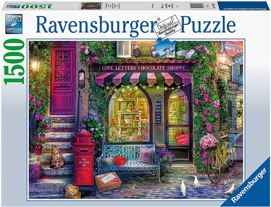 Cover for Ravensburger Puzzle  Love letters Chocolate Shop 1500pc Puzzles (Jigsaw Puzzle)